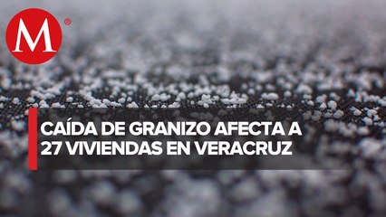 Granizada afecta a una decena de municipios en Veracruz