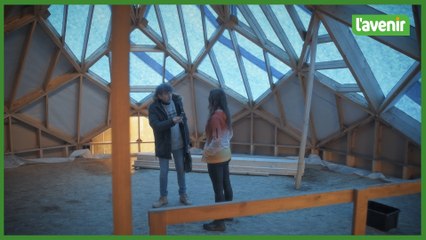 Inédit chez nous, une maison géodésique