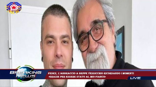 Fedez, l'abbraccio a Beppe Vessicchio ricordando i momenti «Grazie per essere stato al mio fianco»