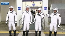 SpaceX Crew-6 Pre-Launch Entering Tesla Transport Pad