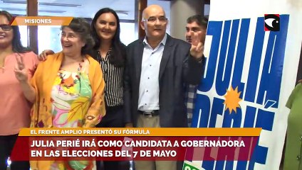 Julia Perié irá como candidata a gobernadora en las elecciones del 7 de mayo