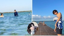 BTS’ Taehyung hits the beach in skimpy outfits and melts her fans.