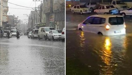 Şanlıurfa'da sağanak yağış hayatı felç etti, okullar 1 gün tatil edildi