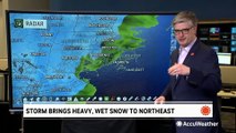 Heavy, wet snow falling at high rates in the interior Northeast