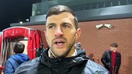 Pompey boss John Mousinho speaks after the League One win at Accrington