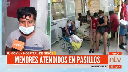 Menores atendidos en pasillos - Hospital del niño