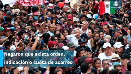 Senadores de Morena niegan "acarreo" al Zócalo: "No vamos a financiar asistencia de militantes"