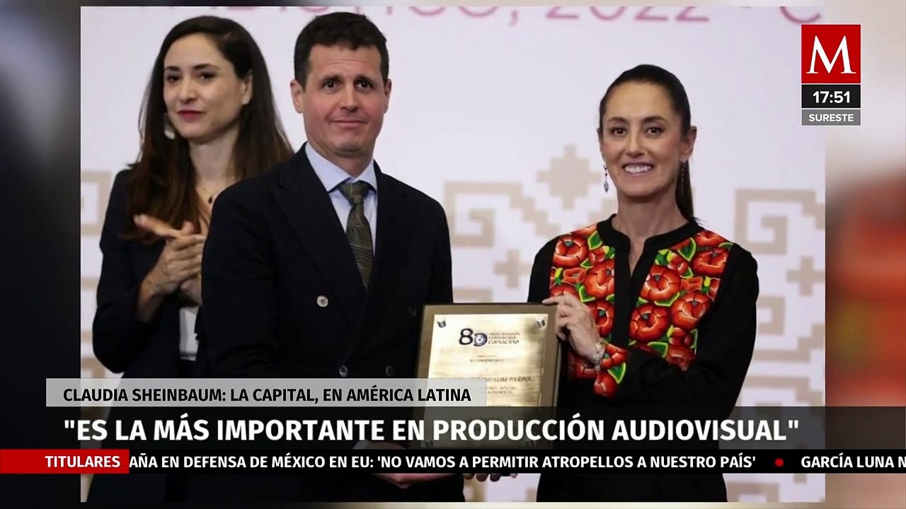Claudia Sheinbaum, recibió un reconocimiento por el liderazgo en la industria audiovisual