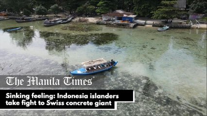 Sinking feeling: Indonesia islanders take fight to Swiss concrete giant