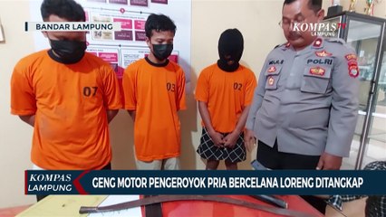 Télécharger la video: Geng Motor Pengeroyok Pria Bercelana Loreng Ditangkap!