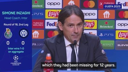 'Great achievement' for Inter to reach quarter-finals - Inzaghi