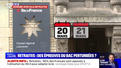La mobilisation contre la réforme des retraites peut-elle perturber les premières épreuves du baccalauréat qui se tiendront dès le lundi 20 mars ?