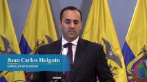 Ecuador expulsa al embajador de Argentina en Quito, Gabriel Fuks, tras la fuga de la exministra María de los Ángeles Duarte a Venezuela
