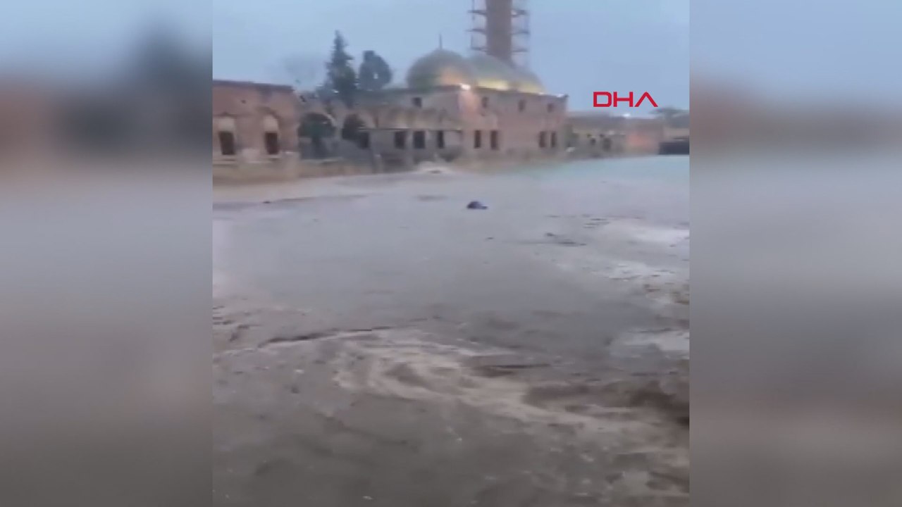 Şanlıurfa'da balıklı göl sel suyuyla doldu