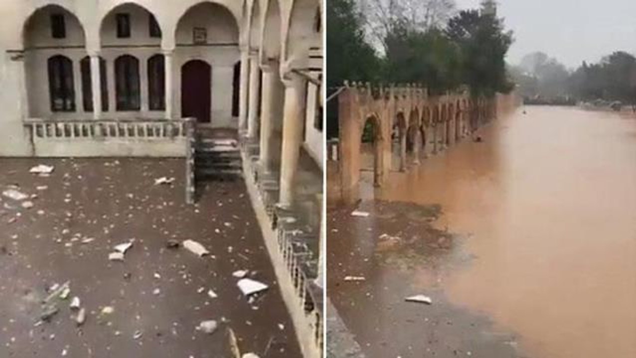 Selin vurduğu Şanlıurfa'da su seviyesi 2 metre yükseldi, tarihi Balıklıgöl taştı