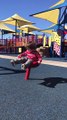 Spinning Toddler Takes A Tumble
