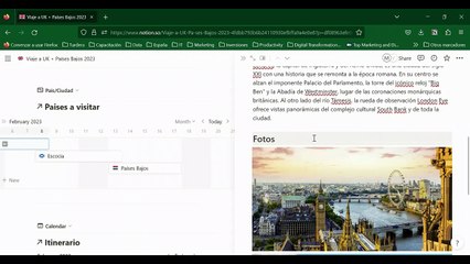 Demo Itinerario con Notion