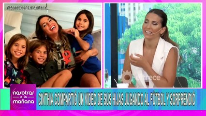 La hija de Cinthia Fernández que la rompe jugando al fútbol y El Pollo Álvarez le vio futuro