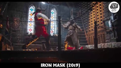 The greatest magician in history is imprisoned, until he escapes with the help of a demon; iron mask