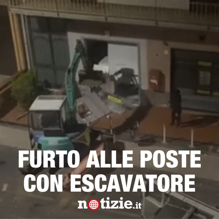 Furto alle poste con un escavatore