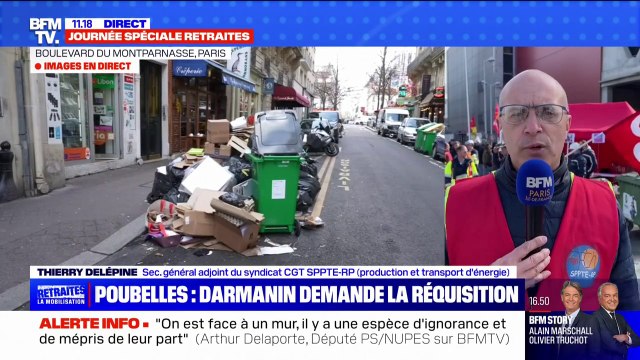 Thierry Delépine (CGT): La collecte des poubelles reprendront quand la réforme des retraites sera à la poubelle