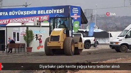 Diyarbakır çadır kentte yağışa karşı tedbirler alındı