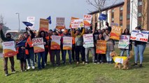 Junior doctors on strike in Peterborough