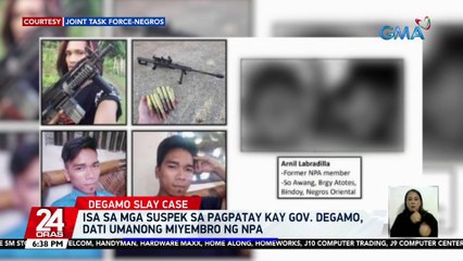 Isa sa mga suspek sa pagpatay kay Gov. Degamo, dati umanong miyembro ng NPA | 24 Oras
