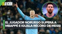 Erling Haaland iguala récord de Lionel Messi