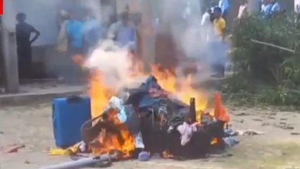 পঃ মেদিনীপুর: শিক্ষককে পিটিয়ে খুনের ঘটনায় জ্বালিয়ে দেওয়া হল অভিযুক্তের বাড়ি!
