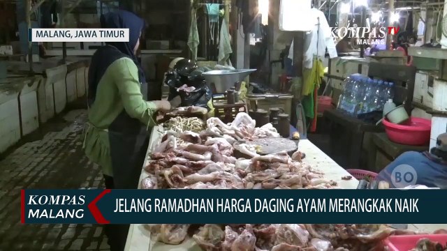 Jelang Ramadhan, Harga Daging Ayam di Malang Merangkak Naik