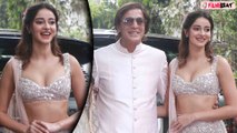 Ananya pandey along with parents and others Bollywood Celebs at Alanna Pandey's Sangeet | FilmiBeat
