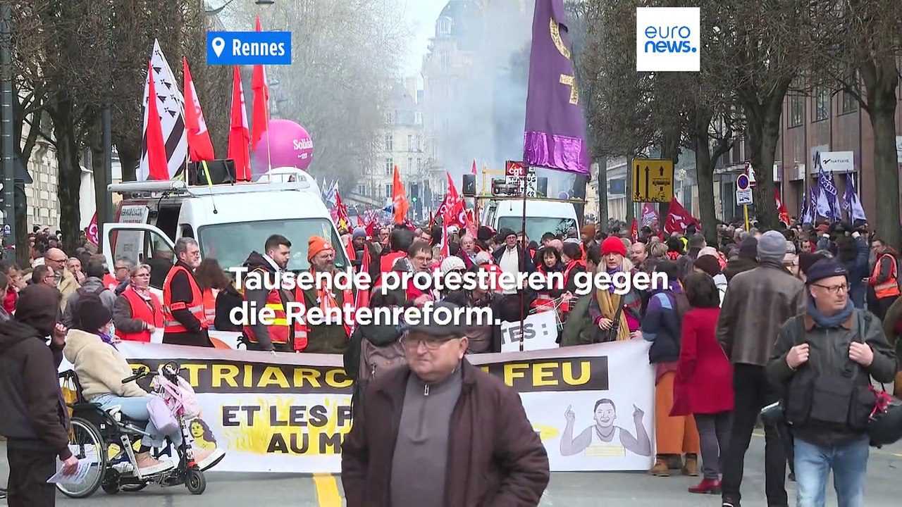 Franzosen gegen die Rentenreform von Macron