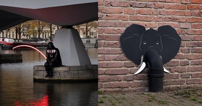 De Dark Vador à Ratatouille, ce street artiste revisite la ville avec des créations insolites