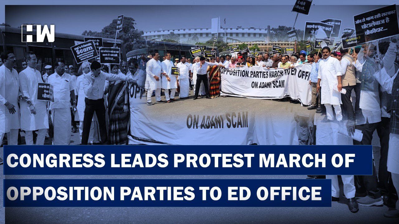 Congress Leads Protest March Of 17 Opposition P...