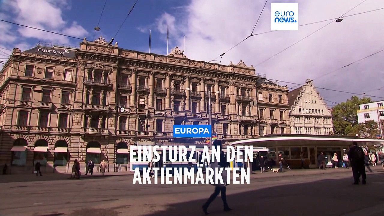 Crédit Suisse Absturz von minus 20 % reißt Europas Börsen mit
