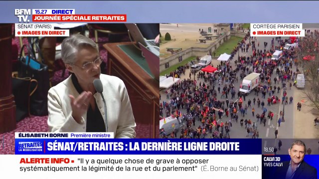 Elisabeth Borne affirme être convaincue que le Sénat et l'Assemblée nationale peuvent s'accorder pour la réforme des retraites