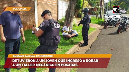 Detuvieron a un joven que ingresó a robar a un taller mecánico en Posadas