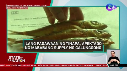 Ilang pagawaan ng tinapa, apektado ng mababang supply ng galunggong | SONA