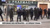 Réforme des retraites : des tensions en marge du cortège parisien
