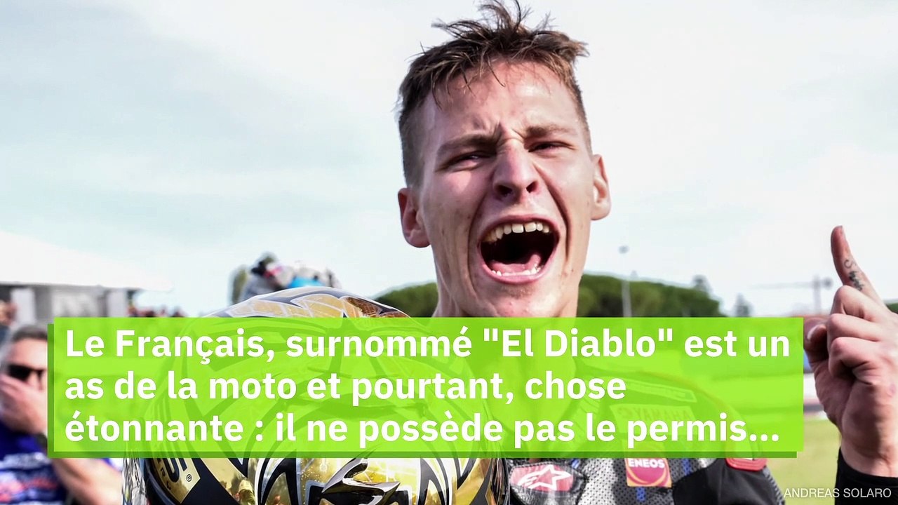 Fabio Quartararo, champion du monde de MotoGP mais sans permis de moto