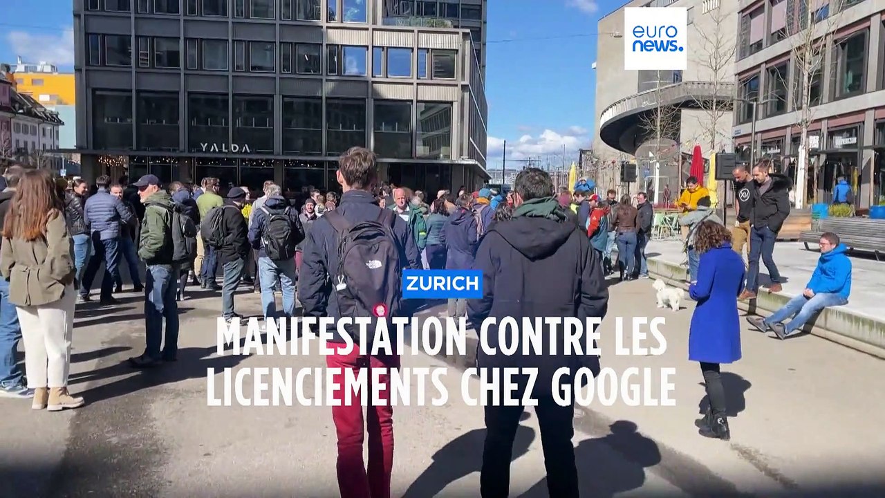 Manifestation en Suisse contre des suppressions de postes chez Google