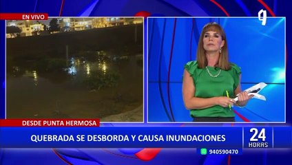 Punta Hermosa: Quebrada se desborda e inunda las calles del balneario limeño