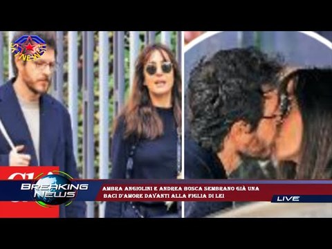 Ambra Angiolini e Andrea Bosca sembrano già una baci d'amore davanti alla figlia di lei