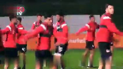 جانب من الحصة التدريبية التي اجرتها تشكيلة شباب بلوزداد