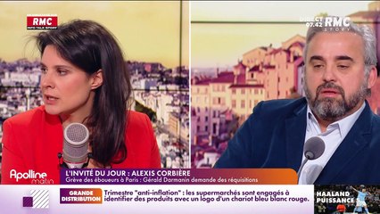 Passe d'armes entre Apolline de Malherbe et Alexis Corbière dans Apolline Matin le mercredi 15 mars 2023 sur RMC Story