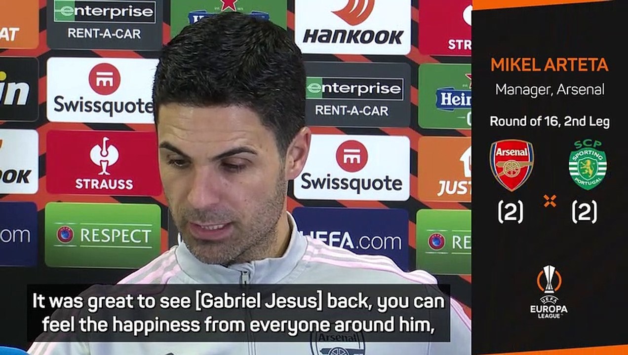 Arteta reveals whether Gabriel Jesus will start against Sporting