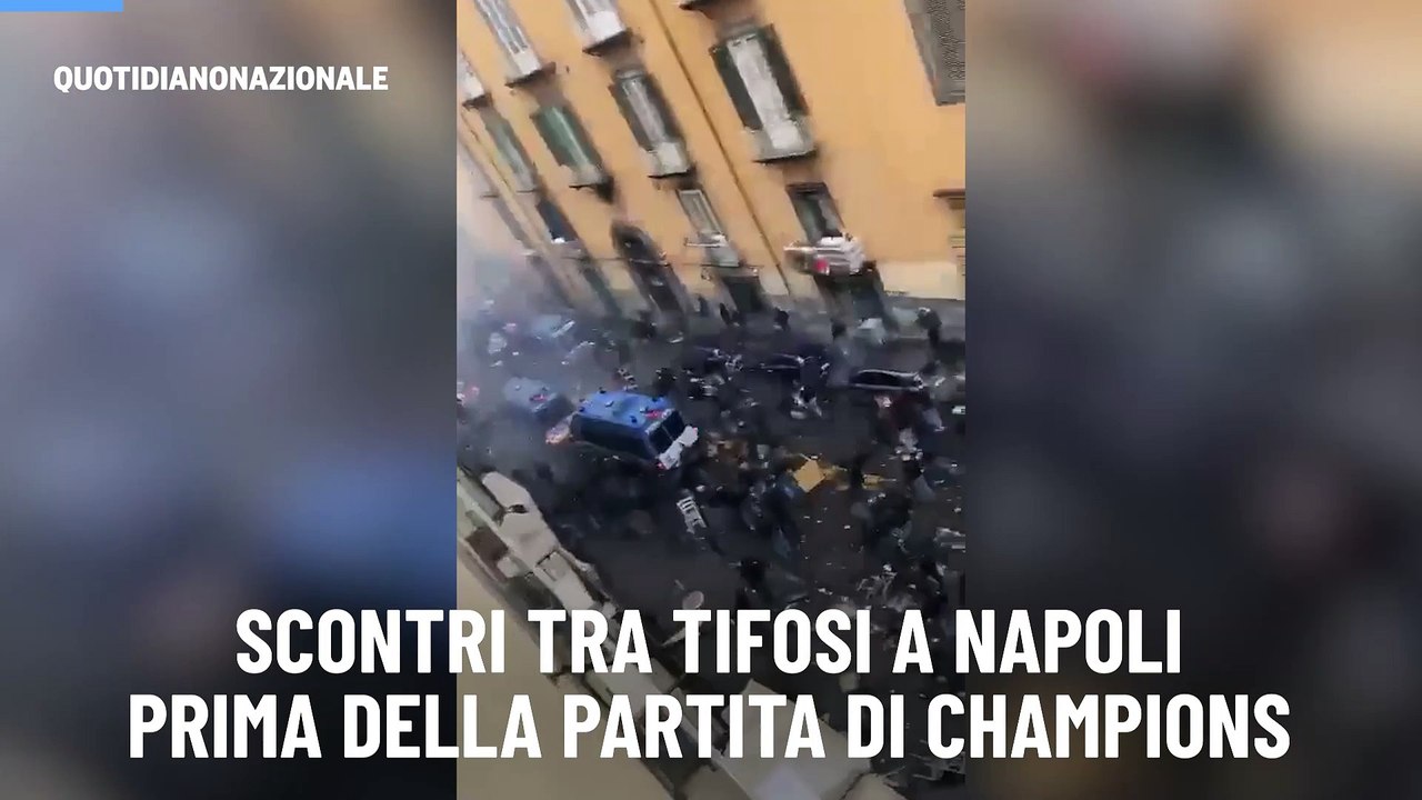 Scontri tra tifosi a Napoli prima della partita di Cham