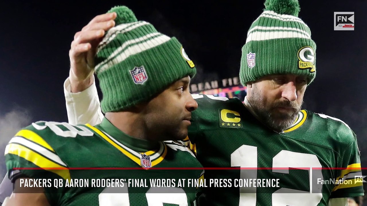 Packers QB Aaron Rodgers' Final Words at Final Press Conference - video  Dailymotion