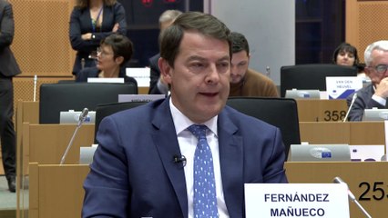 Mañueco interviene ante el parlamento de Europa para defender la lucha contra la "violencia de género"